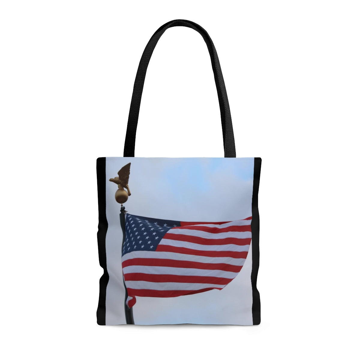 NN AOP Tote Bag American Flag With Brass Eagle