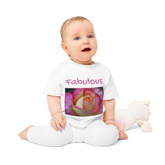 NN Baby T-Shirt (Ms) Close Pink & Yellow Rose