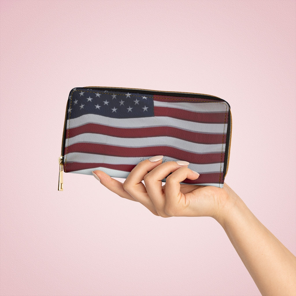 Zipper Wallet American Flag