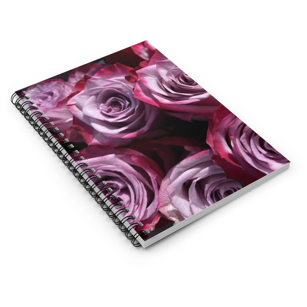 NN Spiral Notebook - Ruled Line Bunch Of Pink Roses