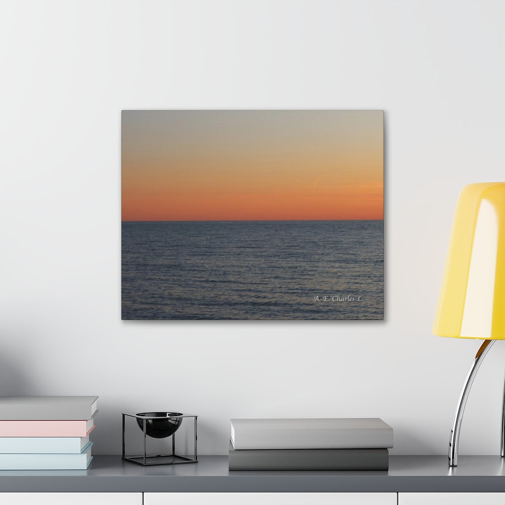 Canvas Gallery Wraps ACNJ Ocean & Orange Sky