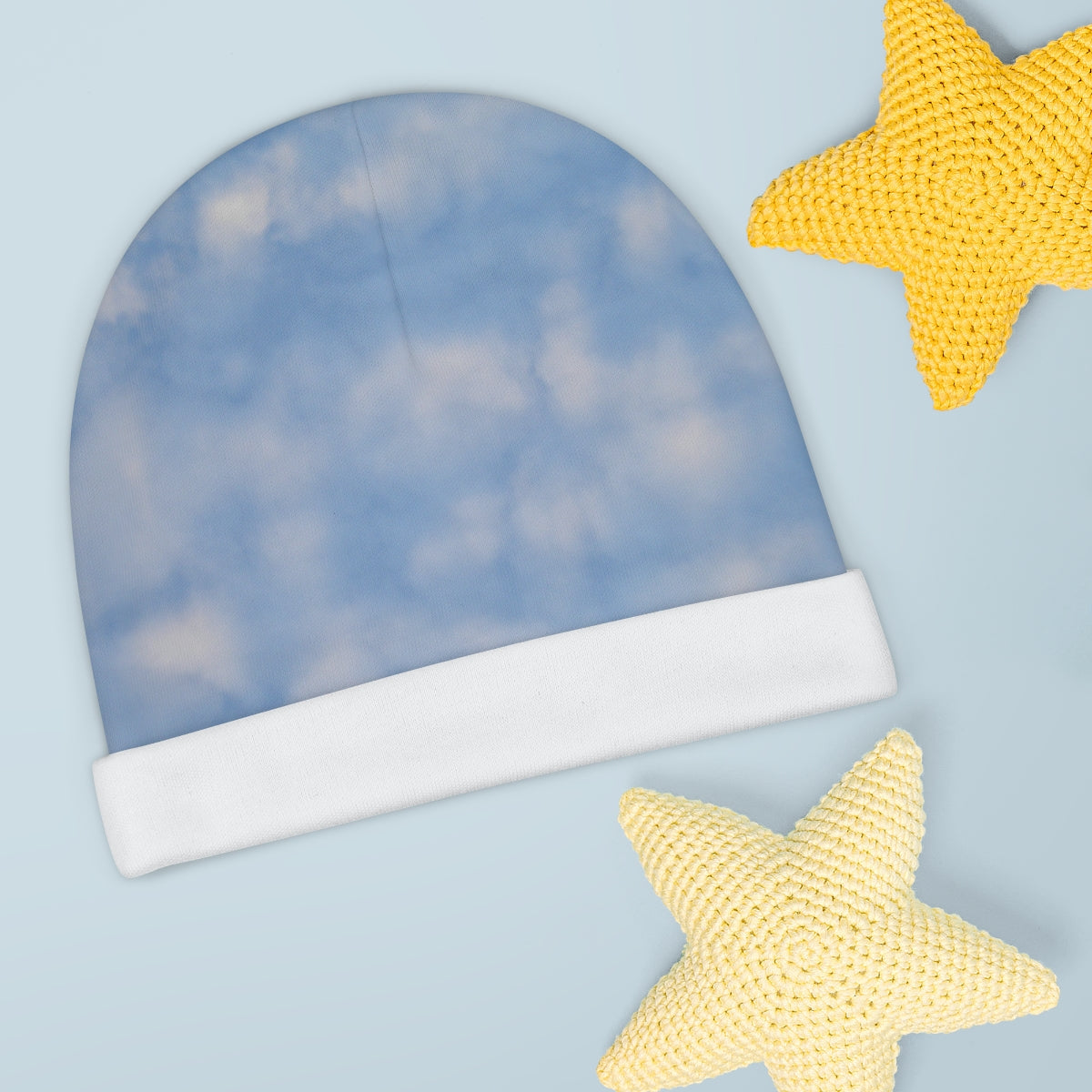 NN Baby Beanie Blue Sky Sunset & Clouds