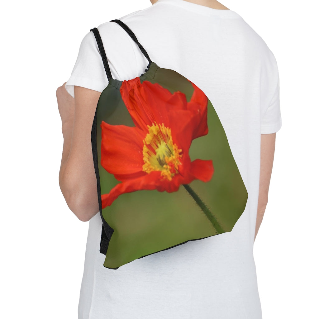 NN Outdoor Drawstring Bag Orange Flower