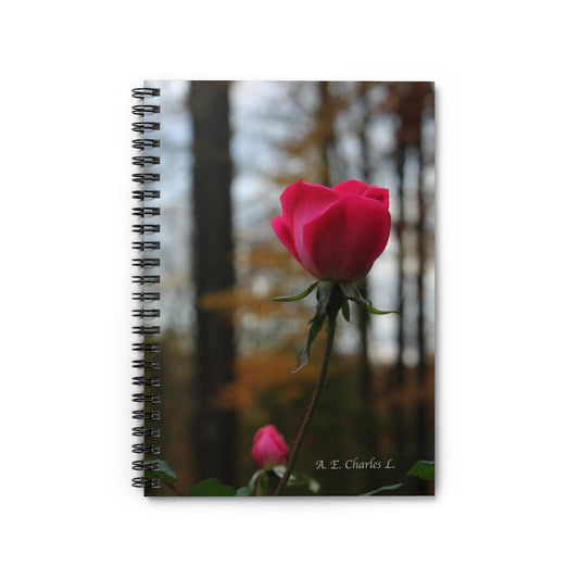 Spiral Notebook - Ruled Line Pink Rose Buds (IMD)