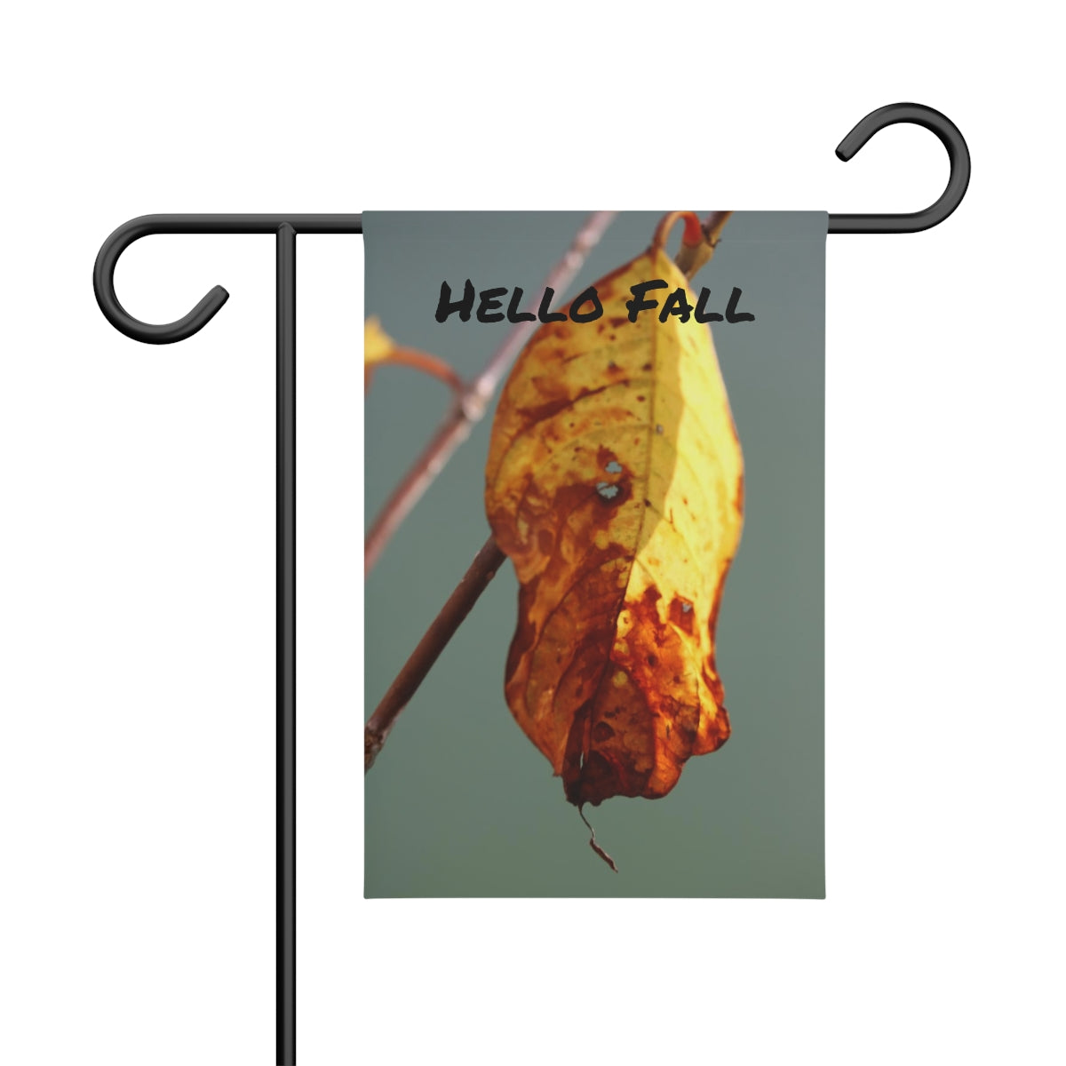 NN Garden Banner One Long Yellow Brown Leaf