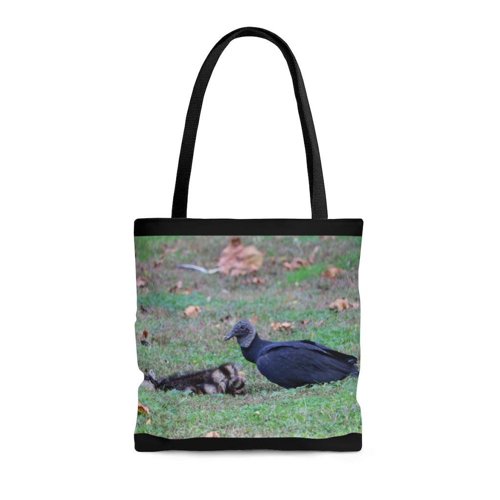 NN AOP Tote Bag Black Vulture Snacks