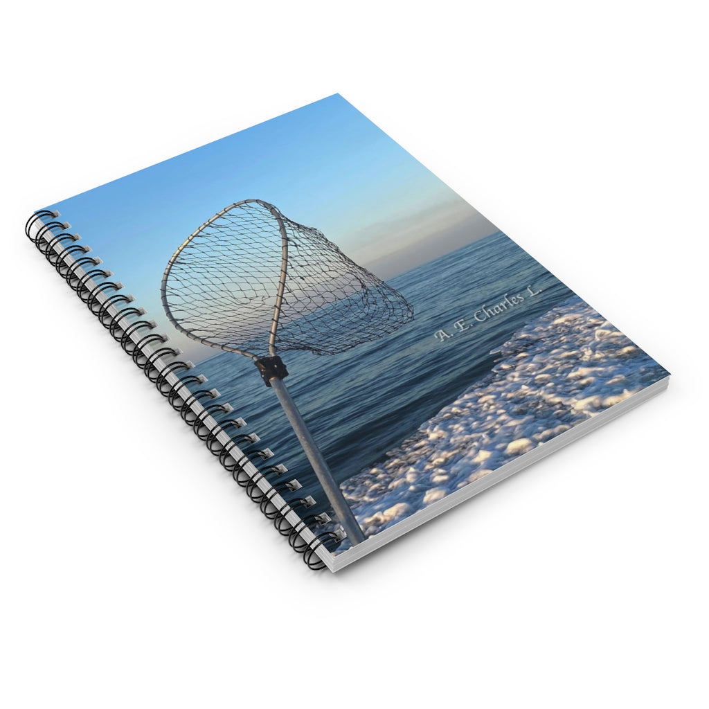 Spiral Notebook - Ruled Line High Flying Fishing Net