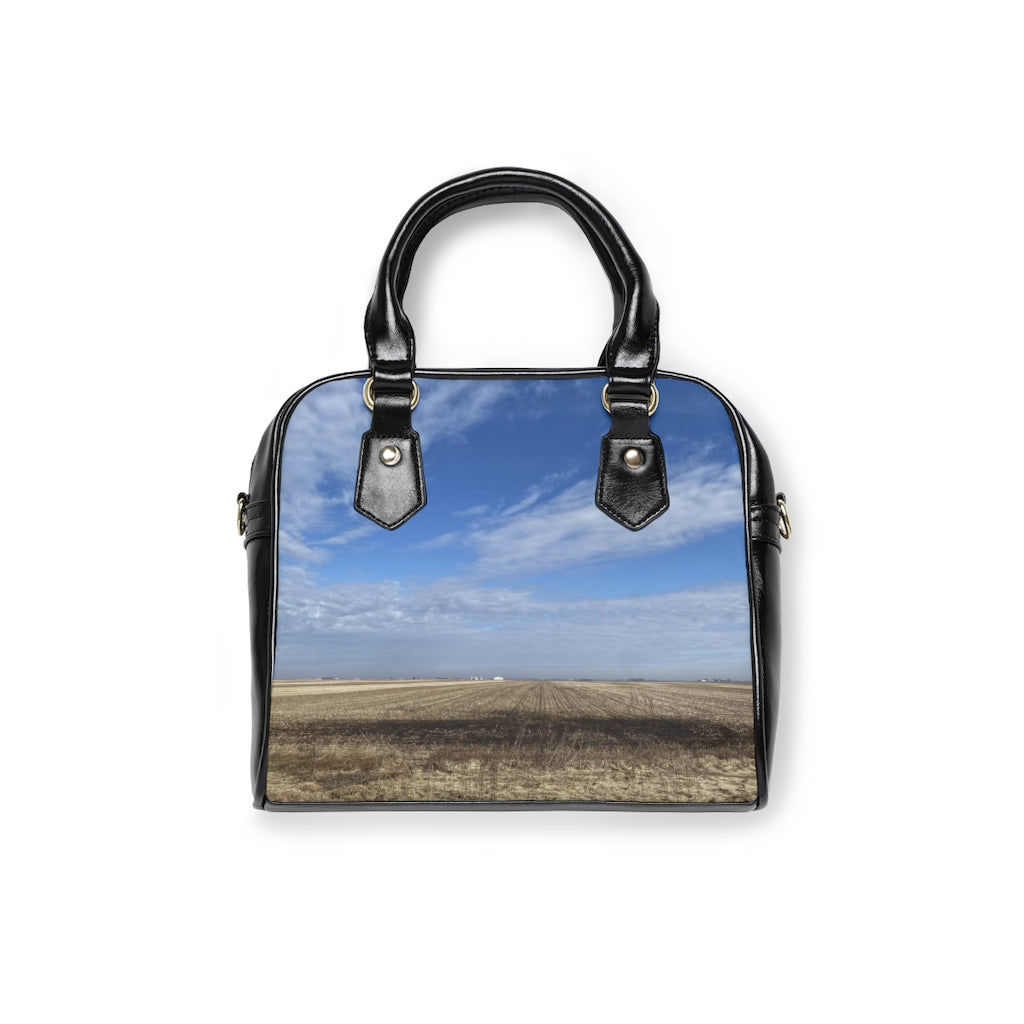 NN Shoulder Handbag Blue Sky Clouds & A Field