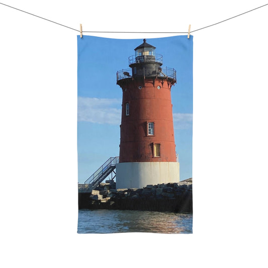 NN Fishing Hand Towel Blue Sky Sunshine Lighthouse