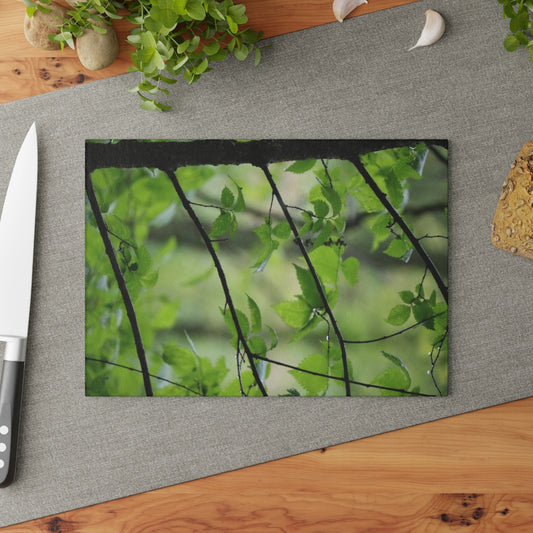 NN Glass Cutting Board Wet Little Stick Branches