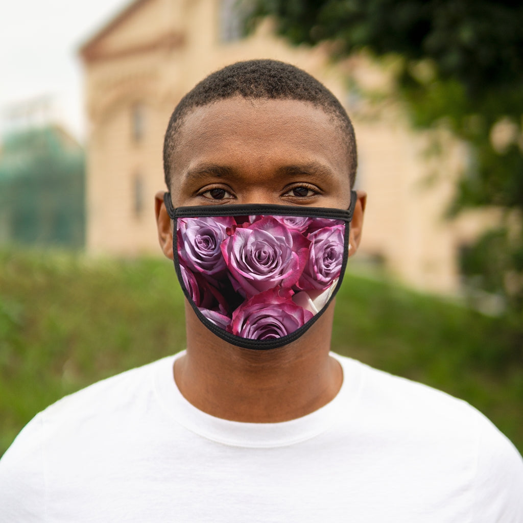 NN Mixed-Fabric Face Mask Bunch Of Pink Roses