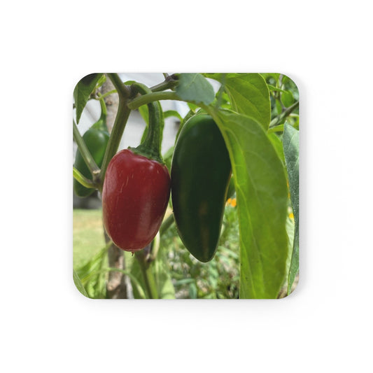 NN Cork Back Coaster Jalapeno Peppers