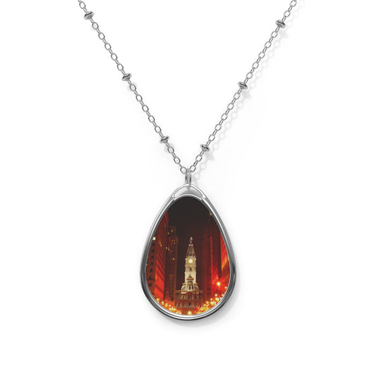 Oval Necklace Red Philadelphia