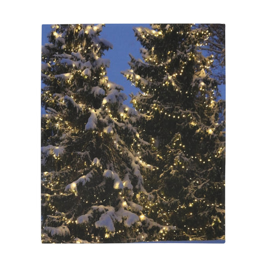 NN Plush Fleece Blanket Christmas Lit Trees