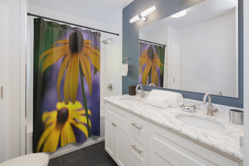 NN Shower Curtains 2 Black Eyed Susans & Purple