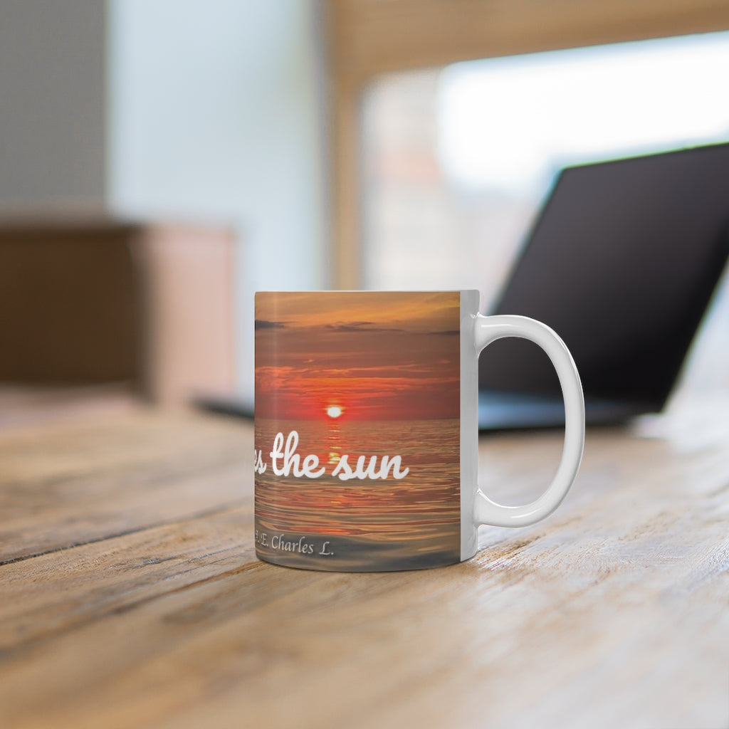 Mug 11oz Orange Skies Sun Over Ocean