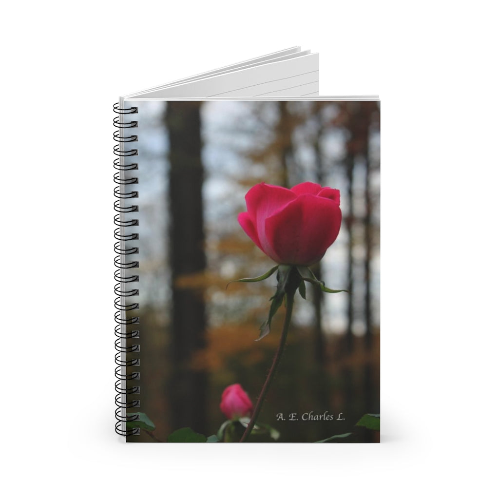 Spiral Notebook - Ruled Line Pink Rose Buds (IMD)