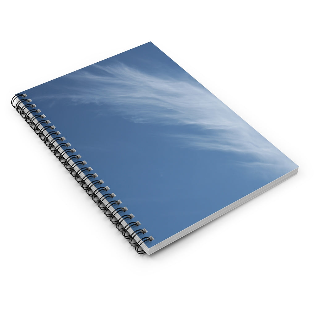 NN Spiral Notebook - Ruled Line Feather Cloud