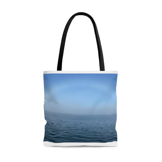 NN AOP Tote Bag Rainbow Cloud Over Ocean Blue