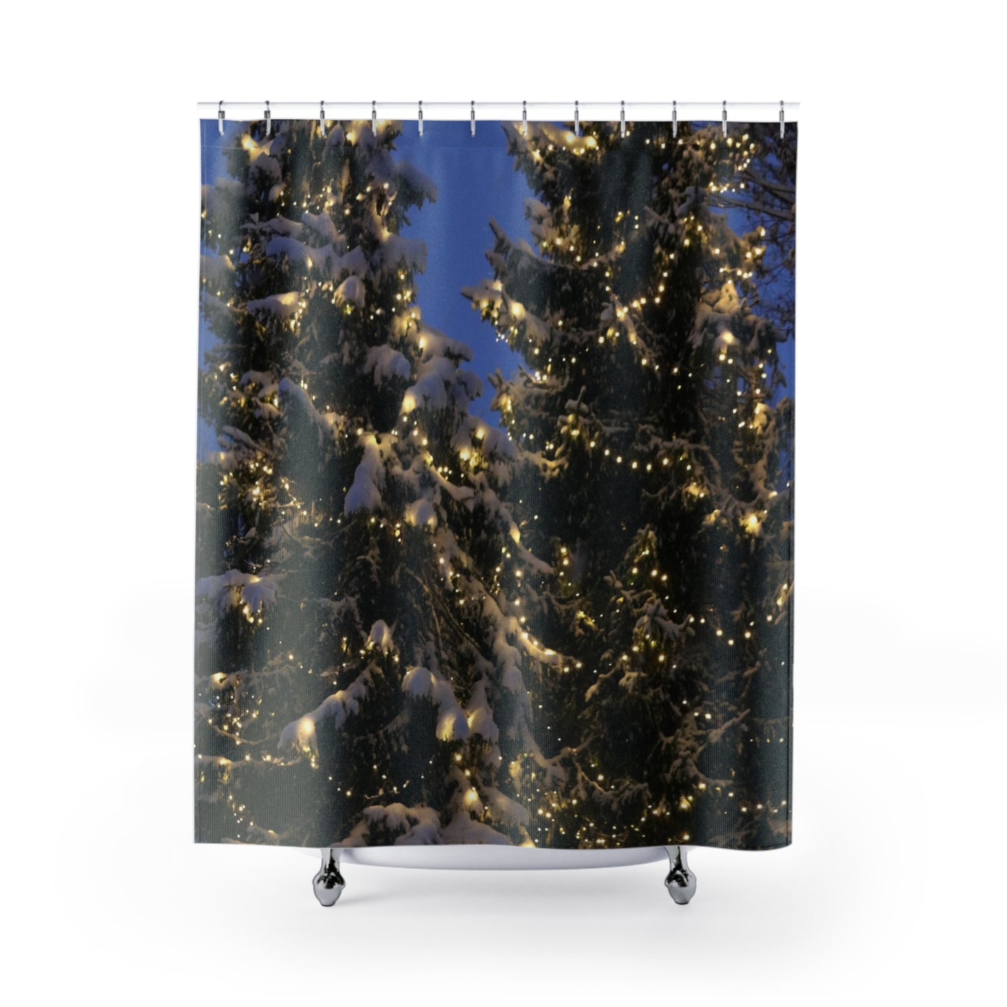 NN Shower Curtains Christmas Lit Trees