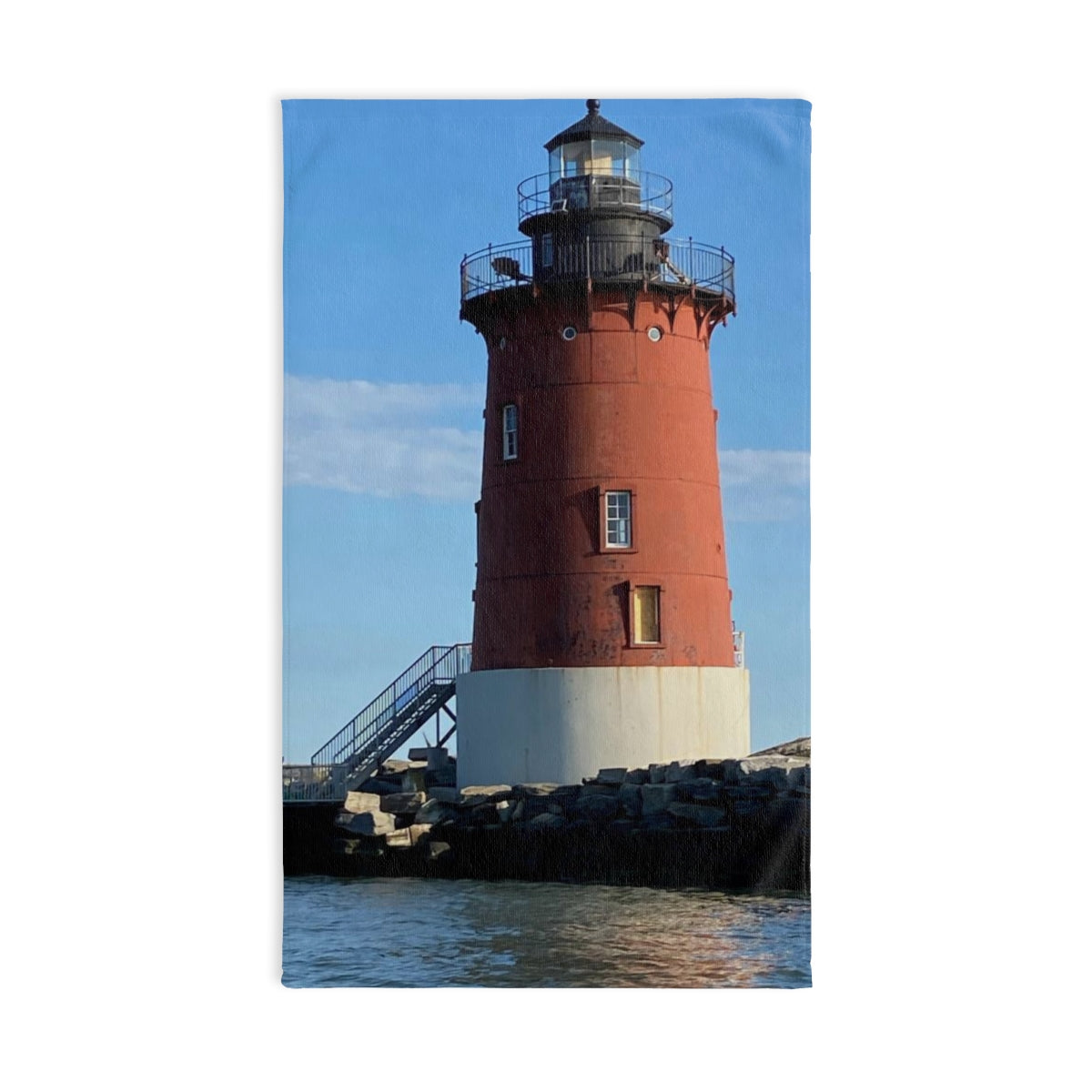 NN Fishing Hand Towel Blue Sky Sunshine Lighthouse