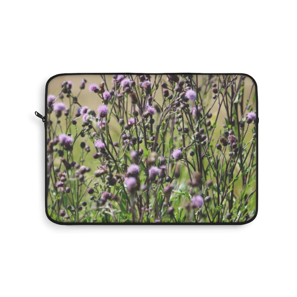 NN Laptop Sleeve Purple Fluff Flowers