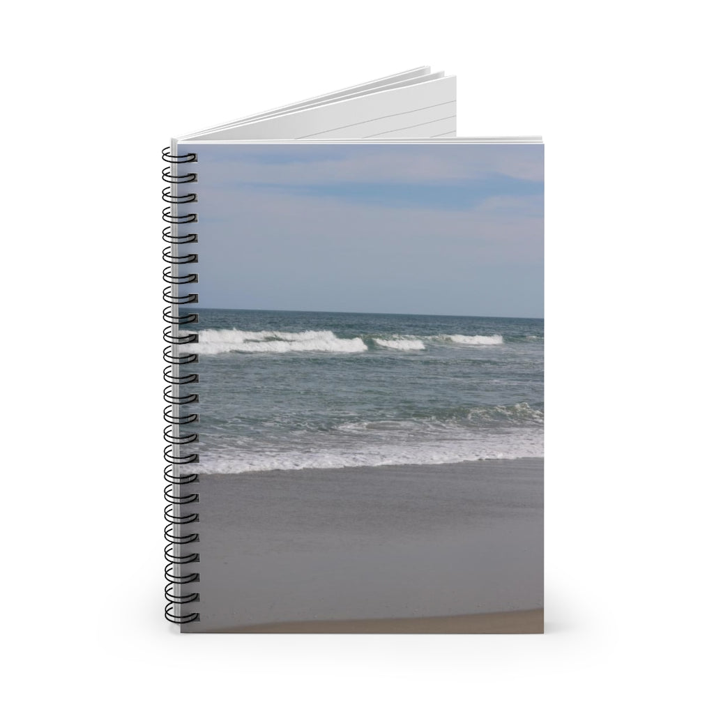 NN Spiral Notebook - Ruled Line Waves Coming Over