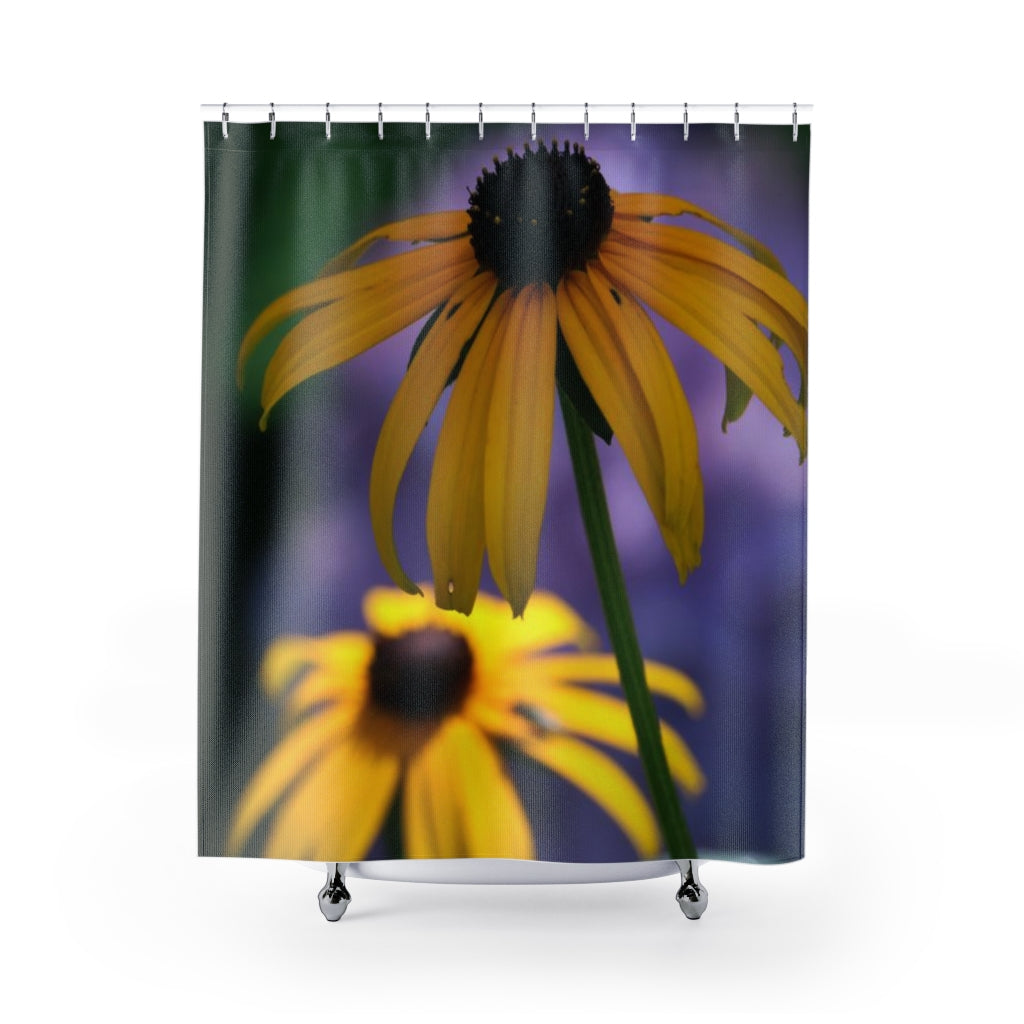 NN Shower Curtains 2 Black Eyed Susans & Purple