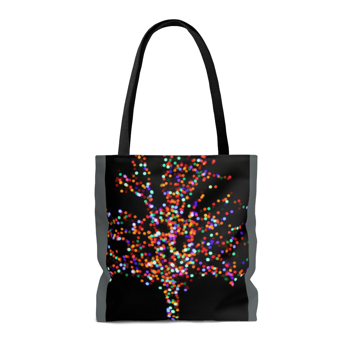 NN AOP Tote Bag Multi Colored Christmas Lights Tree