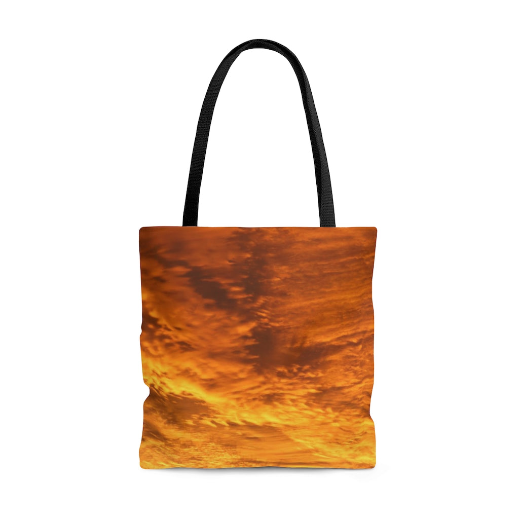 NN AOP Tote Bag Yellow Orange Clouds