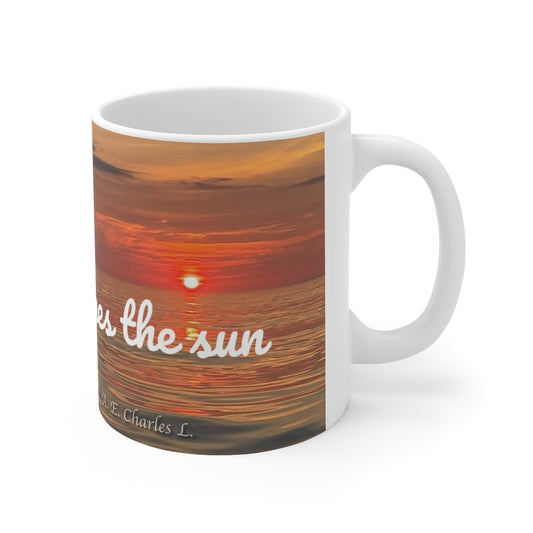 Mug 11oz Orange Skies Sun Over Ocean