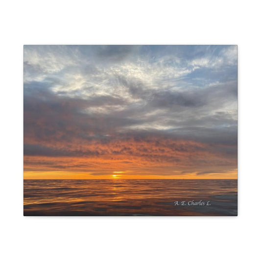 Canvas Gallery Wraps CMNJ Orange Mirror Ocean Waves