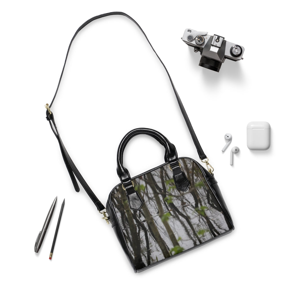 NN Shoulder Handbag Little Trees In Water Reflections