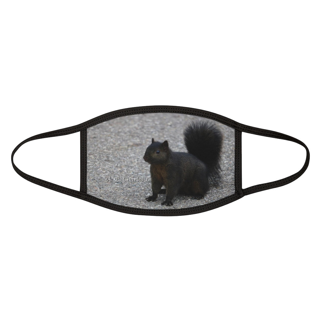 Mixed-Fabric Face Mask Black Squirrel