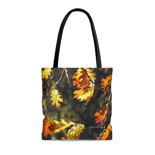 NN AOP Tote Bag Yellow Orange Brown Leaves