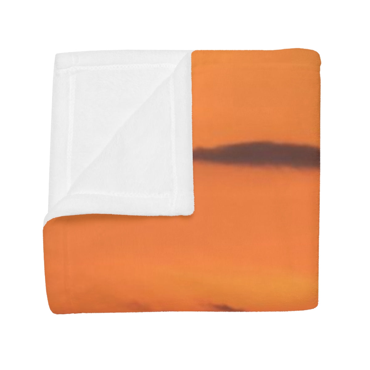 NN Plush Fleece Blanket Orange Skies Over Water