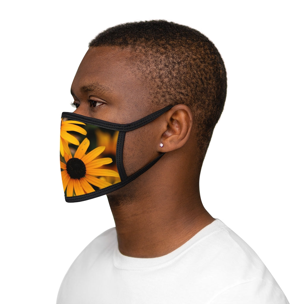 Mixed-Fabric Face Mask 2 Black Eyed Susans