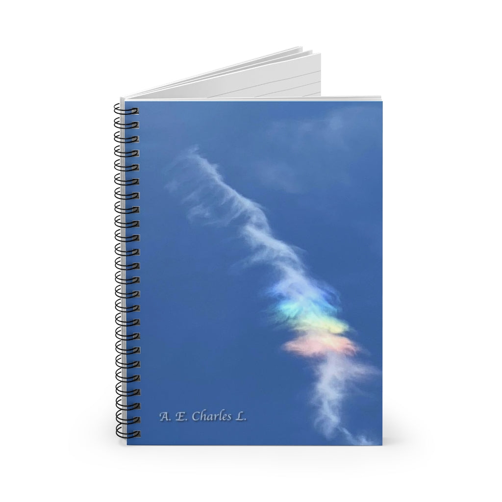 Spiral Notebook - Ruled Line Rainbow Clouds