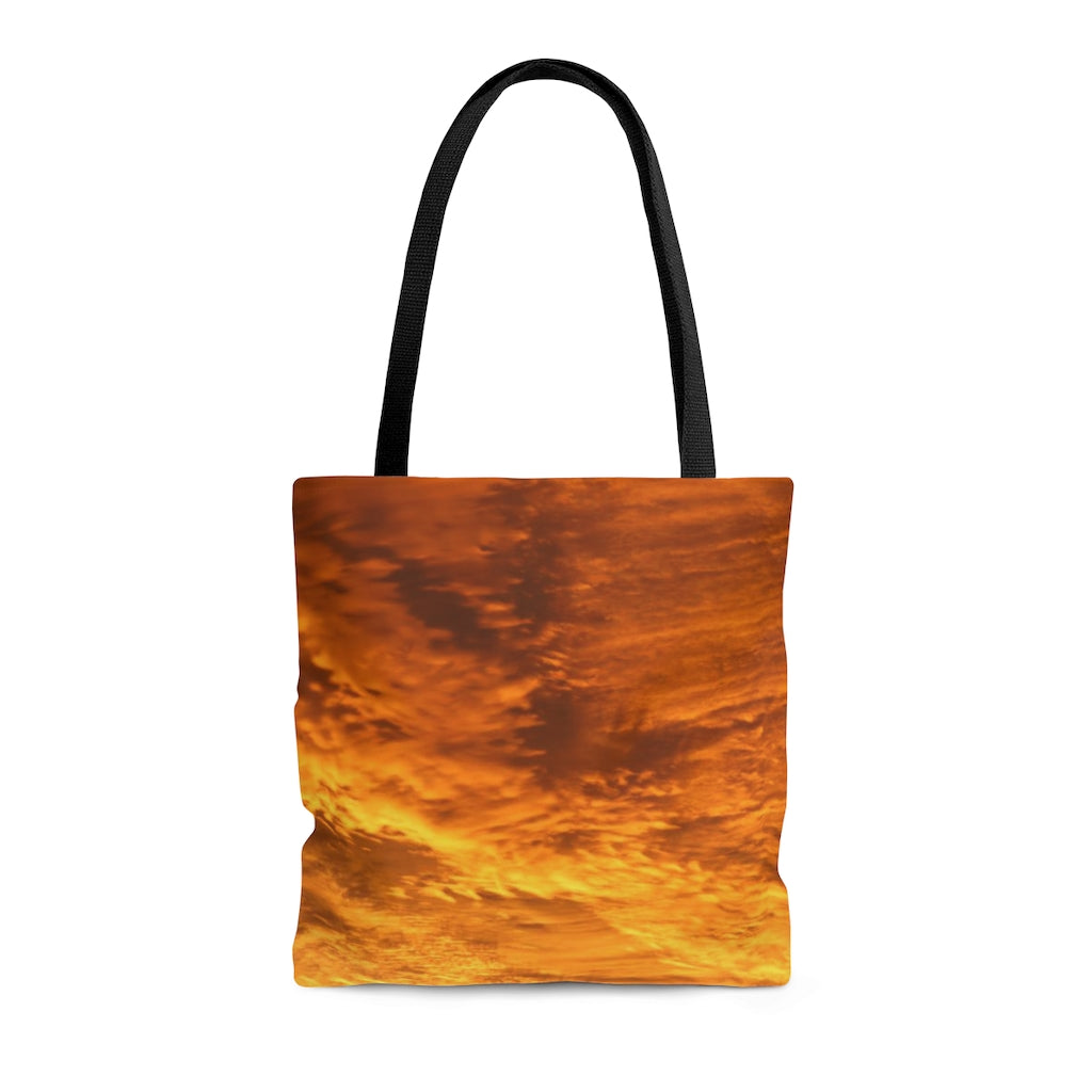 NN AOP Tote Bag Yellow Orange Clouds