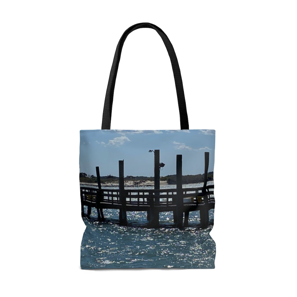 NN AOP Tote Bag Blue Sky Oceanic Fishing Pier