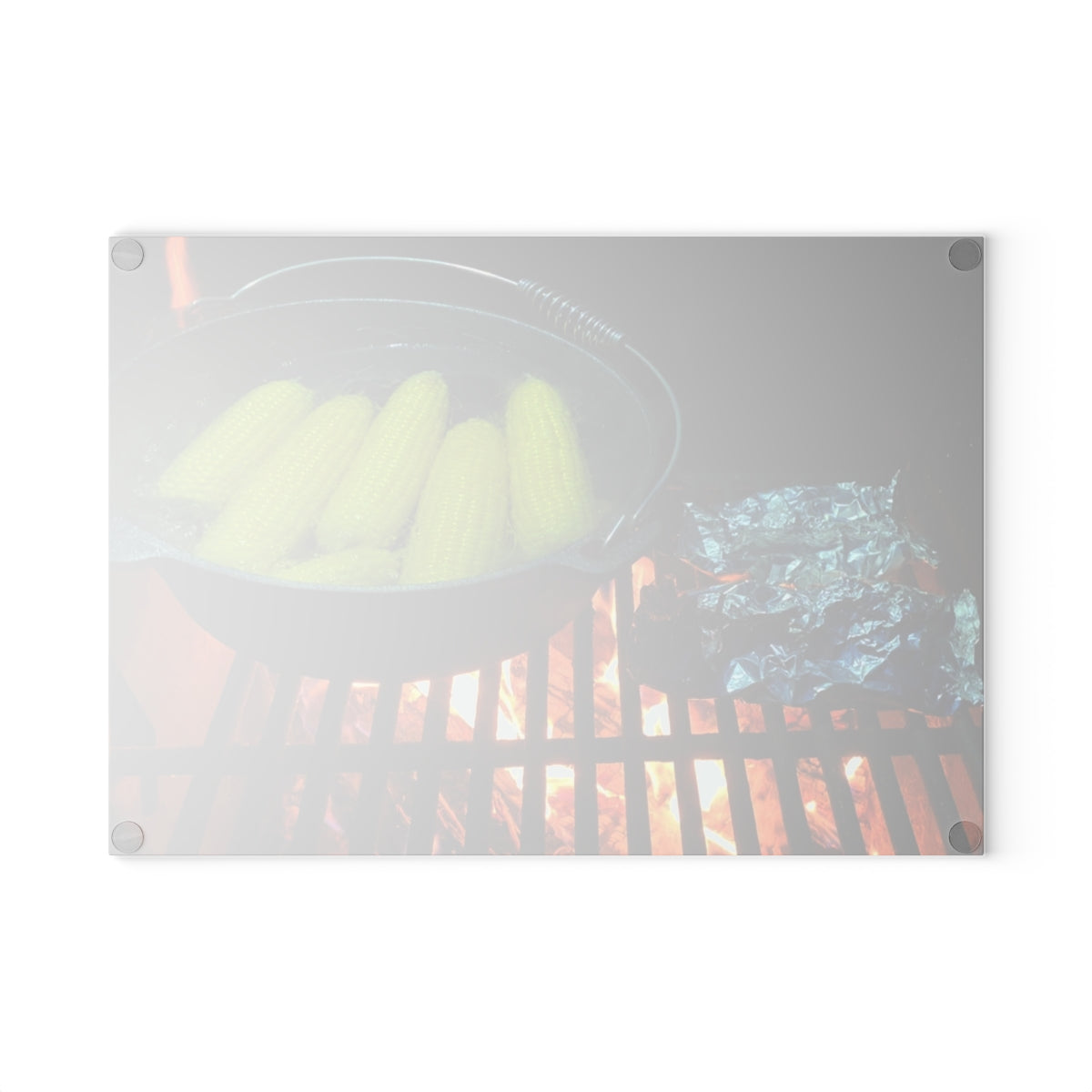 NN Glass Cutting Board Campfire Cookout