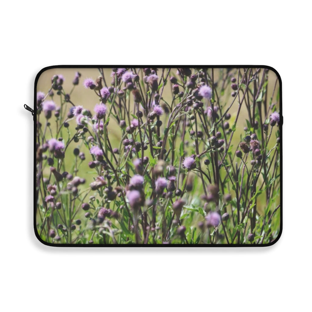 NN Laptop Sleeve Purple Fluff Flowers