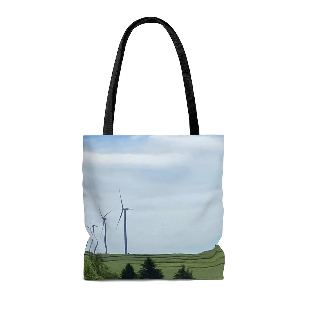 NN AOP Tote Bag Sky & Left Wind Turbines