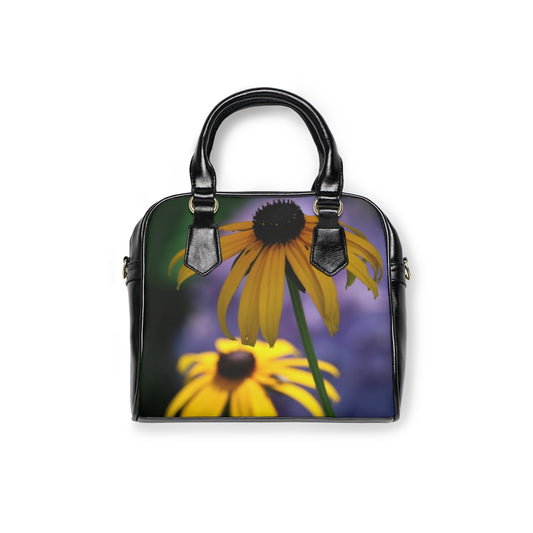 NN Shoulder Handbag 2 Black Eyed Susans & Purple