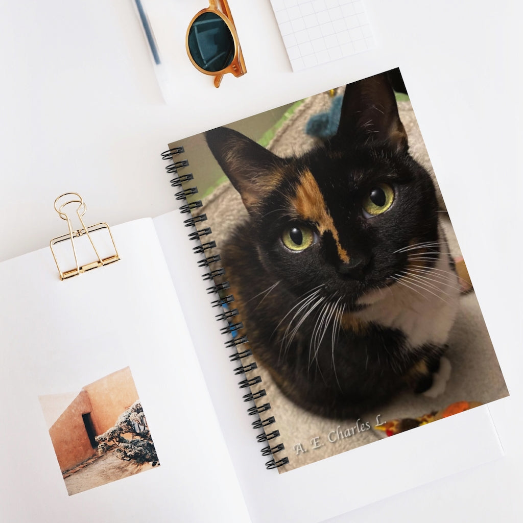 Spiral Notebook - Ruled Line Cat (S)