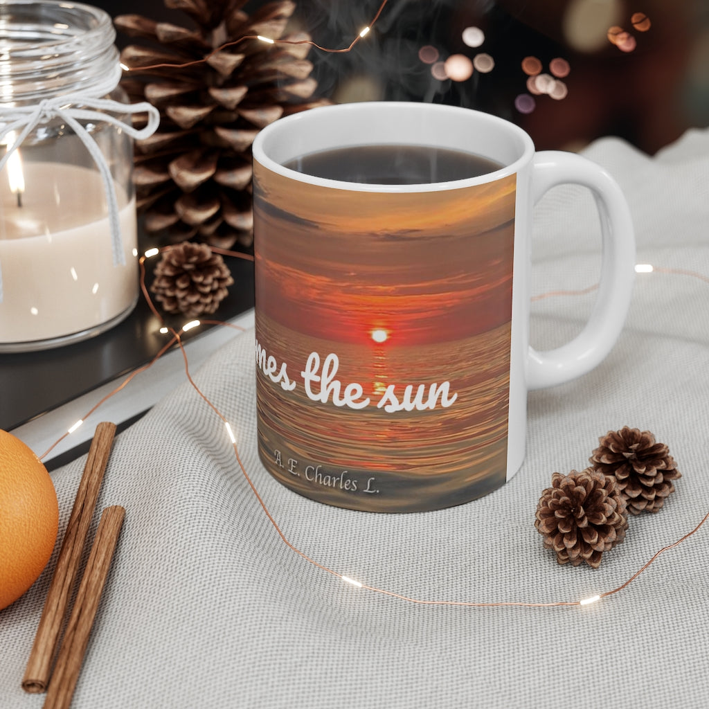 Mug 11oz Orange Skies Sun Over Ocean