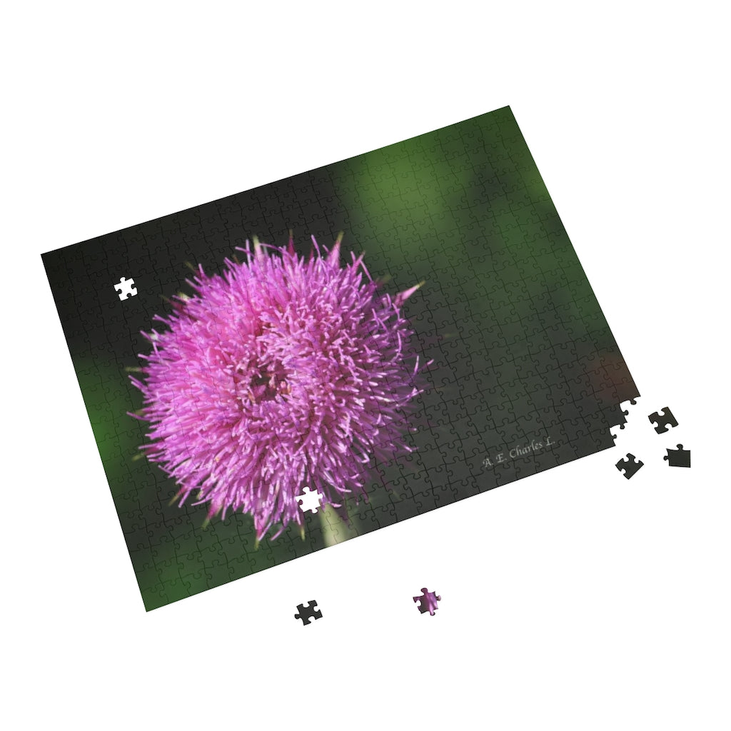 Puzzle 500 Pieces Purple Ball Flower