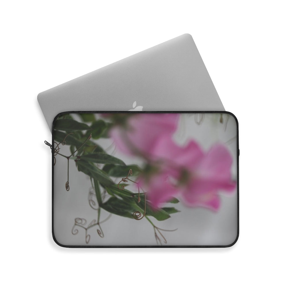 NN Laptop Sleeve Pink Abstract Flowers