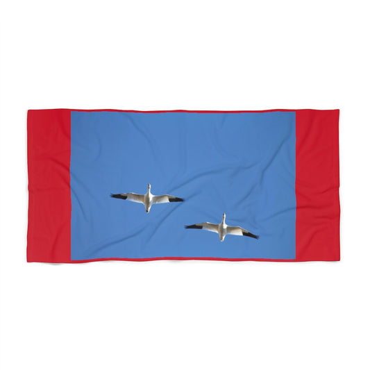 NN Beach Towel 2 Snow Geese