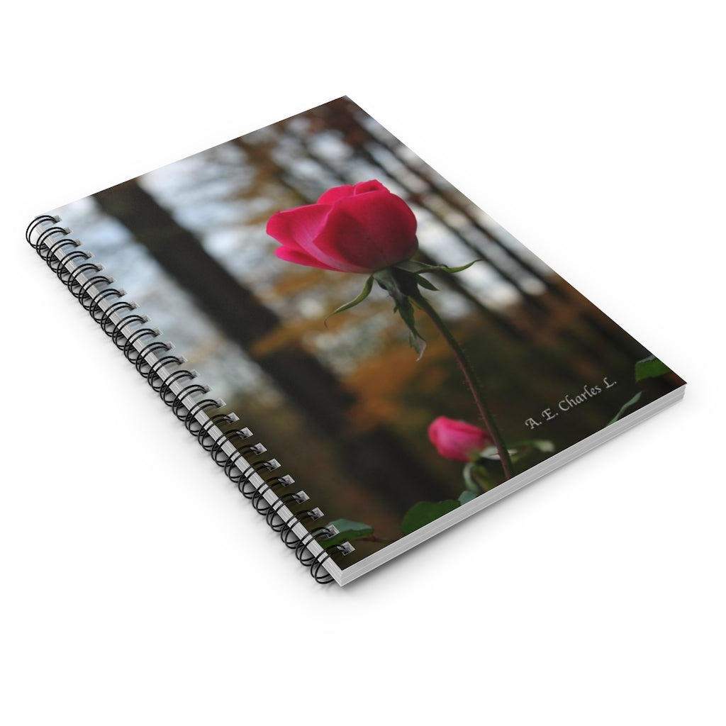 Spiral Notebook - Ruled Line Pink Rose Buds (IMD)